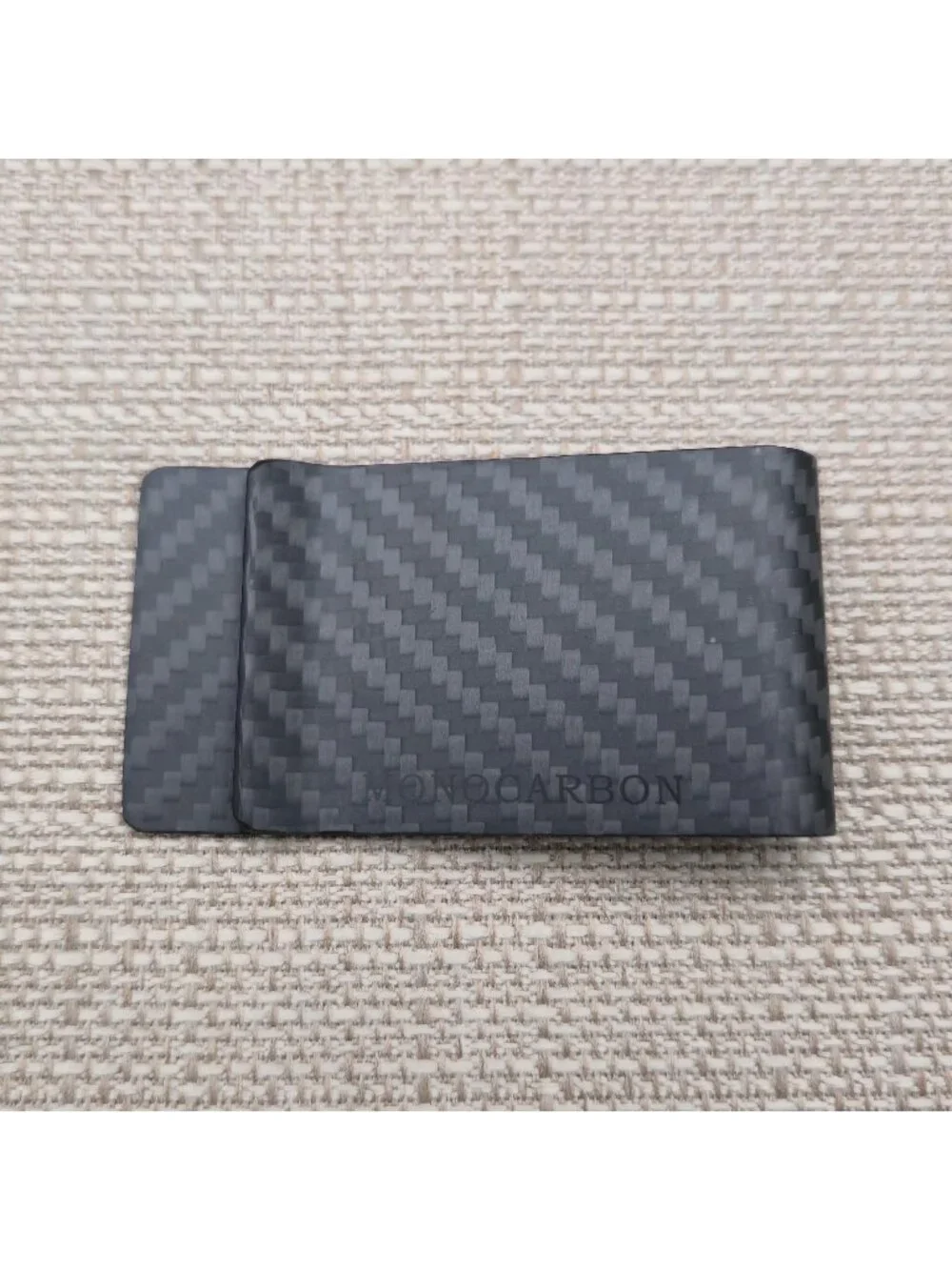MONOCARBON Real Carbon Fiber Money Clip for Men Minimalist Cash Holder B1416